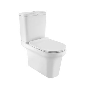 Jaquar Opal Prime Coupled WC - S-Trap (220mm) Floor Mounted Toilet with Cistern & Slim UF Soft-Close Seat - White