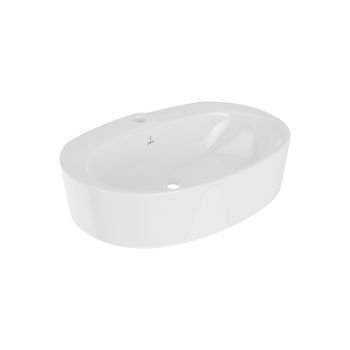 Jaquar Opal Prime Thin-Rim Table Top Basin - 600x440x165 mm - White Vessel Sink (OPS-WHT-15931PM)