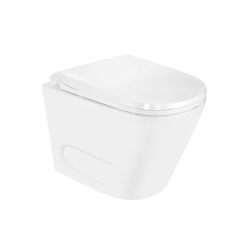 Jaquar Opal Prime Rimless Wall Hung WC - Blind Installation with Slim UF Soft-Close Seat - White (OPS-WHT-15953BIUFPM)