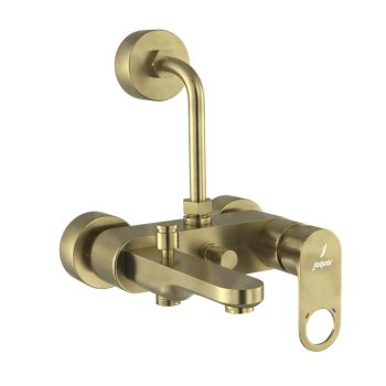Jaquar Ornamix Prime 3-in-1 Single Lever Wall Mixer with Hand & Overhead Shower Provision - Antique Bronze PVD Finish (ORP-ABR-10125PM)
