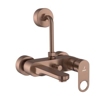 Jaquar Ornamix Prime Single Lever Wall Mixer with 115mm L-Bend for Overhead Shower - Antique Copper Finish (ORP-ACR-10117PM)