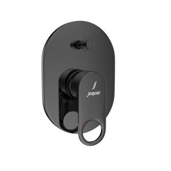 Jaquar Ornamix Prime Single Lever Hi-Flow Diverter Trim Kit - Black Chrome PVD Square Exposed Parts (ORP-BCH-10079NKPM)