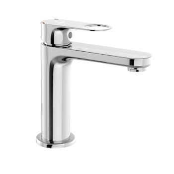 Jaquar Ornamix Prime Single Lever Basin Mixer - Polished Chrome with 450mm Braided Hoses (ORP-CHR-10011BPM)