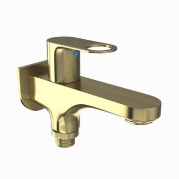 Jaquar Ornamix Prime 2 Way Bib Cock With Wall Flange Dust Gold