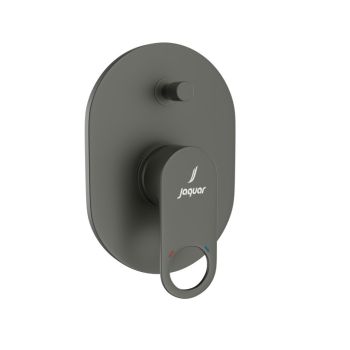 Jaquar Ornamix Prime Single Lever Hi-Flow Diverter Trim Kit - Graphite PVD Gunmetal Square Exposed Parts (ORP-GRF-10079NKPM)