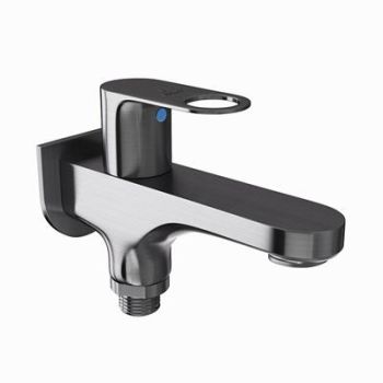 Jaquar Ornamix Prime 2 Way Bib Cock With Wall Flange Stainless Steel