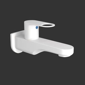 Jaquar Ornamix Prime Bib Cock With Wall Flange White Matt