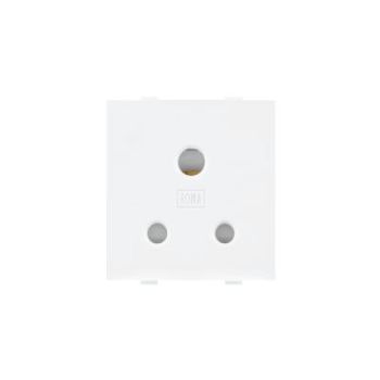 Roma 6A 3 Pin White Socket with ISI