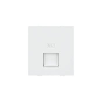 Roma White, Computer Sockets Cat 6 With Shutter