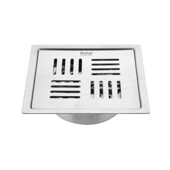 Ruhe Ruby Square Flat Cut Floor Drain (6 x 6 inches)