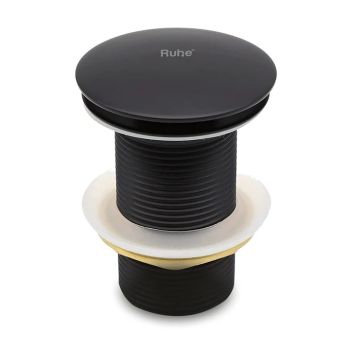 Ruhe Pop-up Waste Coupling in Matte Black PVD Coating (3 Inches)