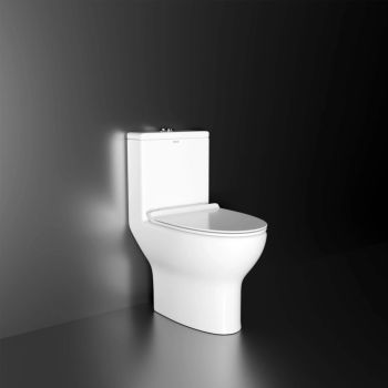 Ruhe Space One-Piece Western Commode White