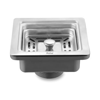 Ruhe Square Sink Coupling (4 1/2 Inches) Silver