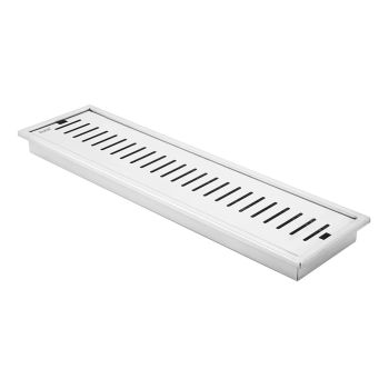 Ruhe Vertical Shower Drain Channel (36 x 4 Inches) Silver