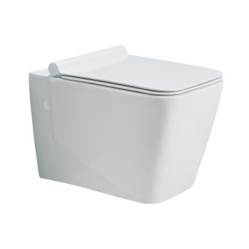 Cera Cutina Wall Hung Ewc with Duraplast Slim Seat Cover Snowwhite