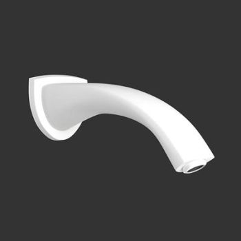 Jaquar Bath Tub Spout With Wall Flange White Matt