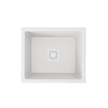 Stonyx Lizza Quartz Kitchen Sink Single Bowl 24x18 Super White Metallic