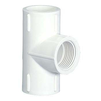 Supreme uPVC Threaded Tee 3/4 x 1/2 Inch Aqua Gold