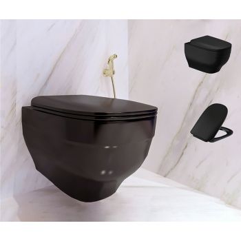 Kohler Trace Wall Hung With Qc Seat Black (K-20217In-S-7)