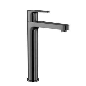 Jaquar Vignette Prime Tall Pillar Cock with Extension Body (Black Chrome) - Designer Tabletop Faucet - VGP-BCH-81021N