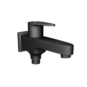 Jaquar Vignette Prime 2 Way Bib Cock With Wall Flange Black Matt