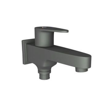 Jaquar Vignette Prime 2 Way Bib Cock With Wall Flange Graphite