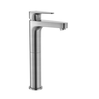 Jaquar Vignette Prime Single Lever Tall Boy Basin Mixer (Stainless Steel Finish) - 180mm Extension with 600mm Braided Hoses - VGP-SSF-81005NB