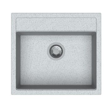 Carysil Waltz 560 22 x 20 Inch Quartz Single Bowl Kitchen Sink Crater