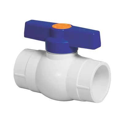 Supreme uPVC Ball Valve Plastic 1 1/2 Inch Aqua Gold