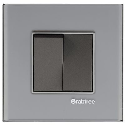 Crabtree Signia Grande Silver Sheen Glass Outer Plate