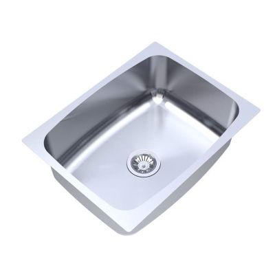Carysil Elegance 24" x 18" x 9" Single Bowl Kitchen Sink - 1.0mm Thick SS-304 Stainless Steel - Matt Finish