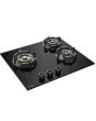 Hafele Augusta 360 60cm Built In Hob with 3 Full Brass Burners, Electric Auto Ignition & Flame Failure Safety 