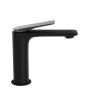Jaquar Laguna Single Lever Extended Basin Mixer with Flange - Black Chrome PVD & Black Matt Dual-Tone (LAG-BBC-91023BWF)