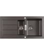 Franke Tectonite 651 1000x500 (40 x 20 Inch) Kitchen Sink with Drainer Carbon Black