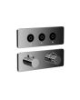 Jaquar QLOUD Touch Digital Shower System Exposed Part Kit (3-Outlets) - Chrome Finish (QLD-CHR-309683KRHB)