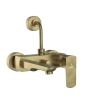 Jaquar Kubix Prime Single Lever Wall Mixer with Overhead Shower Provision - Antique Bronze PVD Finish (KUP-ABR-35117PM)