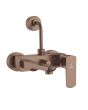 Jaquar Kubix Prime Single Lever Wall Mixer with Overhead Shower Provision - Antique Copper Finish (KUP-ACR-35117PM)