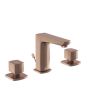 Jaquar Kubix Prime 3-Hole Basin Mixer with Popup Waste - Antique Copper (KUP-ACR-35191PM)