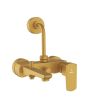 Jaquar Kubix Prime 3-in-1 Single Lever Wall Mixer with Hand & Overhead Shower Provision - Gold Matt PVD Finish (KUP-GMP-35125PM)