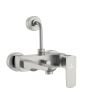 Jaquar Kubix Prime Single Lever Wall Mixer with Overhead Shower Provision - Stainless Steel Finish (KUP-SSF-35117PM)