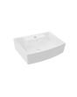 Jaquar Kubix Prime Wall Hung Wash Basin - 600x435x185 mm - White Rectangular Sink with Fixing Accessories (KUS-WHT-35801PM)
