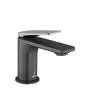 Jaquar Laguna Single Lever Basin Mixer with Base Flange - Black Chrome PVD & Black Matt Dual-Tone Designer Faucet (LAG-BBC-91011BWF)