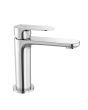 Jaquar Opal Prime Single Lever Basin Mixer Faucet with 450mm Braided Hoses - Chrome (OPP-CHR-15011BPM)