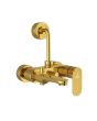 Jaquar Opal Prime 3-in-1 Wall Mixer - Gold Bright PVD Finish - OPP-GBP-15125PM - For Hand & Overhead Shower