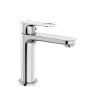 Jaquar Ornamix Prime Single Lever Basin Mixer - Polished Chrome with 450mm Braided Hoses (ORP-CHR-10011BPM)