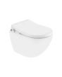 Jaquar Sanipure Rimless Wall Hung WC with Integrated Manual Bidet - Blind Installation, 375x520x360 mm, White (SPS-WHT-307953BIPP)