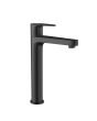Jaquar Vignette Prime Tall Pillar Cock with Extension Body (Black Matt) - Modern Vessel Basin Faucet - VGP-BLM-81021N