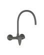 Jaquar Vignette Prime Single Lever Wall Mounted Sink Mixer with Upper Swinging Spout - Graphite PVD Finish (VGP-GRF-81165)